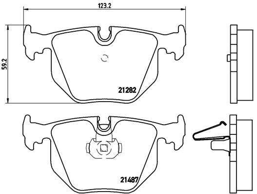 Brembo Brake Pads Rear Bmw 3 Series ( Set Lh&Rh) (P06044)