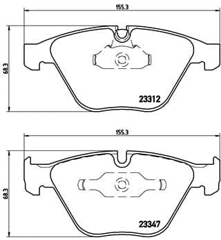 I-Brembo Brake Pads Front Bmw 1 E82/3 E90 ( Set Lh&amp;Rh) (P06046)