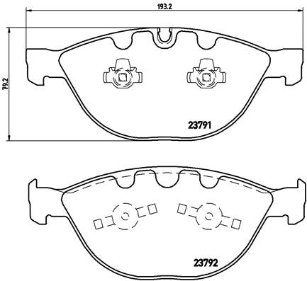 Brembo Brake Pads Front Bmw E65/60/66 7S ( Set Lh&Rh) (P06047)