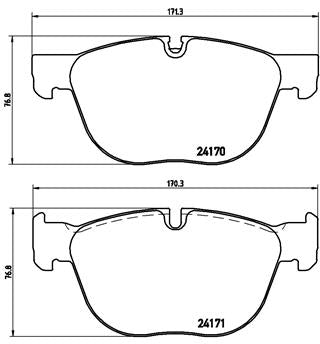 Brembo Brake Pads Front Bmw X5 E70 ( Set Lh&Rh) (P06049)