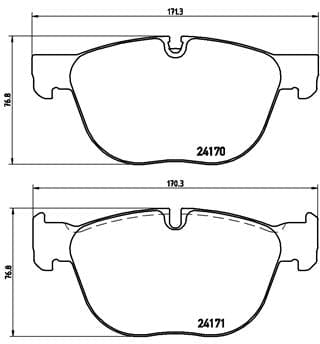 I-Brembo Brake Pads Front Bmw X5 E70 ( Set Lh&amp;Rh) (P06049)