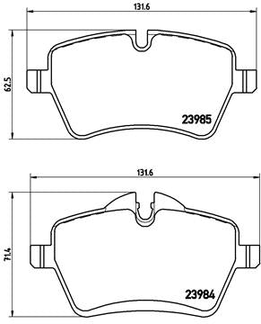 Brembo Brake Pads Front Mini ( Set Lh&Rh) (P06051)