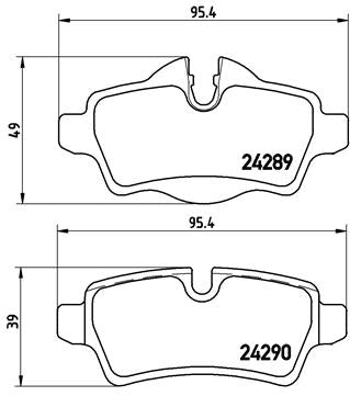 Brembo Brake Pads Rear Mini Cooper R56 ( Set Lh&Rh) (P06052)