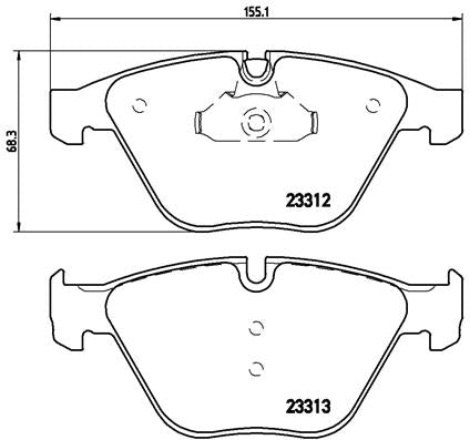 Brembo Brake Pads Front Bmw 6 E64 ( Set Lh&Rh) (P06054)