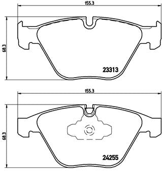 Brembo Brake Pads Front Bmw 3 E90 ( Set Lh&Rh) (P06055)