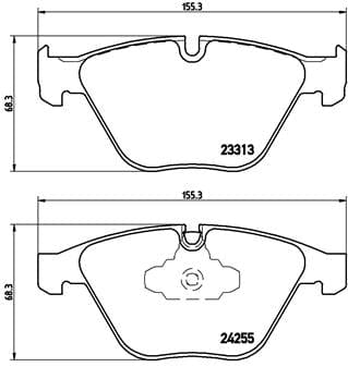 I-Brembo Brake Pads Front Bmw 3 E90 ( Set Lh&amp;Rh) (P06055)