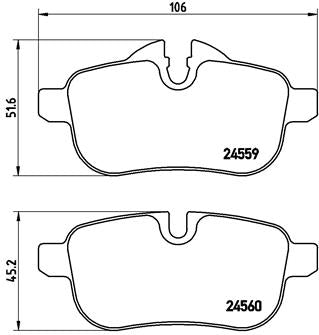 Brembo Brake Pads Rear Bmw Z4 E89 ( Set Lh&Rh) (P06062)