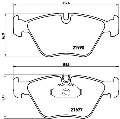 Brembo Brake Pads Front Bmw 5 E39 ( Set Lh&Rh) (P06065)