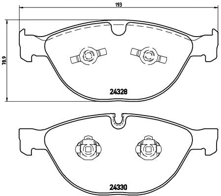 Brembo Brake Pads Front Bmw 5 E60/Jaguar ( Set Lh&Rh) (P06066)