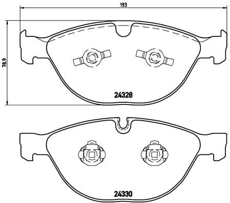 Brembo Brake Pads Front Bmw 5 E60/Jaguar ( Set Lh&Rh) (P06066)