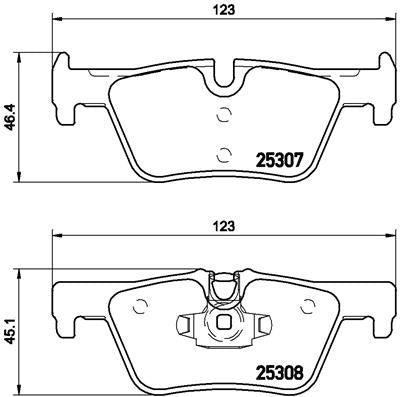 Brembo Brake Pads Rear Bmw 1 F20/ 3 F30 ( Set Lh&Rh) (P06071)