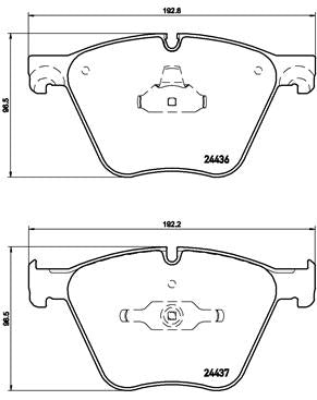 Brembo Brake Pads Front Bmw 5/7/X5 ( Set Lh&Rh) (P06073)