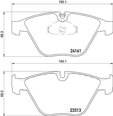 Brembo Brake Pads Front Bmw 3 E90/X1 E84/ ( Set Lh&Rh) (P06081)