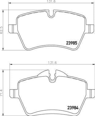 Brembo Brake Pads Front Mini R56/R55/R60/ ( Set Lh&Rh) (P06086)