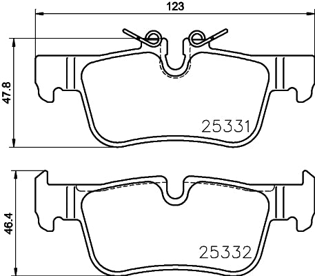 Brembo Brake Pads Rear Bmw 2 F45/F46/I3/ ( Set Lh&Rh) (P06094)