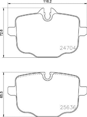 Brembo Brake Pads Rear Bmw 5 F90/G30/7 ( Set Lh&Rh) (P06101)