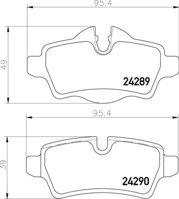 Brembo Brake Pads Rear Mini ( Set Lh&Rh) (P06103)