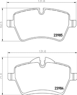 Brembo Brake Pads Front Mini R56 Cooper S ( Set Lh&Rh) (P06104)