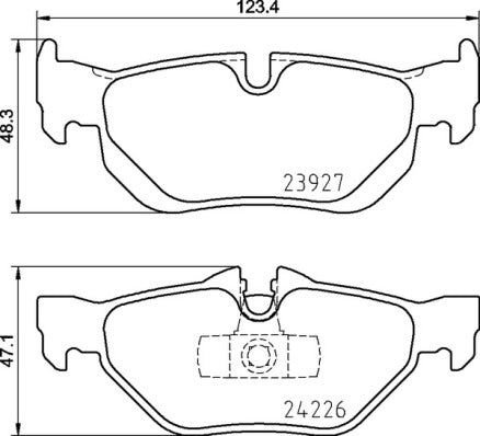 Brembo Brake Pads Rear Bmw 3 Series ( Set Lh&Rh) (P06105)