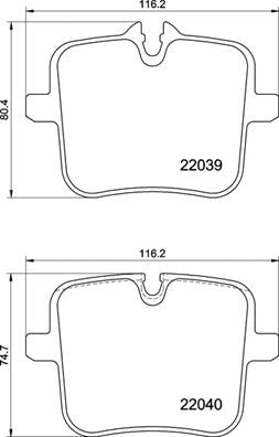 Brembo Brake Pads Rear Bmw ( Set Lh&Rh) (P06109)