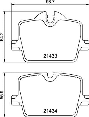 Brembo Brake Pads Rear Bmw 3 G20/Z4 G29/ ( Set Lh&Rh) (P06114)