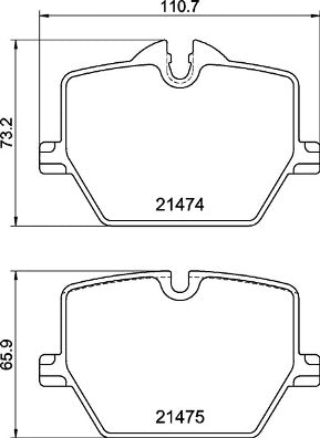 Brembo Brake Pads Rear Bmw 3 Series ( Set Lh&Rh) (P06116)