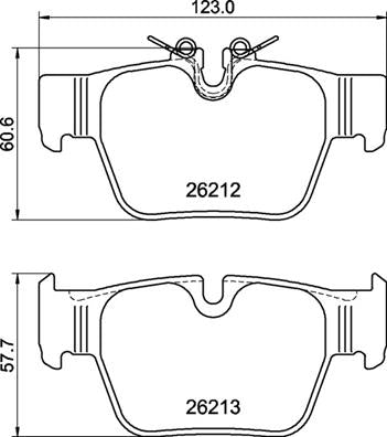 Brembo Brake Pads Rear Bmw X2 F39 ( Set Lh&Rh) (P06117)