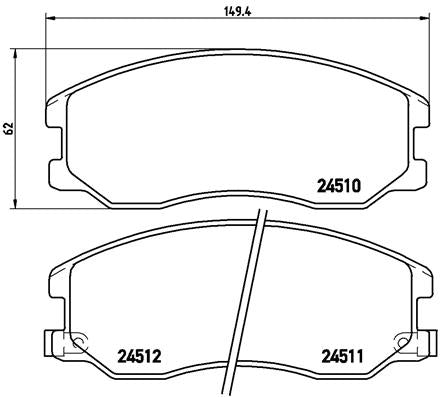 Brembo Brake Pads Front Chev Captiva ( Set Lh&Rh) (P10003)