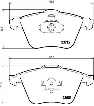 Brembo Brake Pads Front Volvo S40/V50 T5 ( Set Lh&Rh) (P10012)