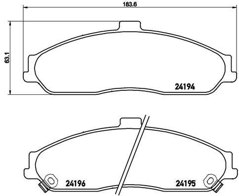 Brembo Brake Pads Front Ford Territory ( Set Lh&Rh) (P10052)