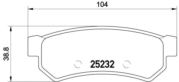 Brembo Brake Pads Rear Chev Optra ( Set Lh&Rh) (P10053)