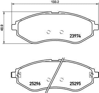 Brembo Brake Pads Front Chevrolet Aveo ( Set Lh&Rh) (P10057)