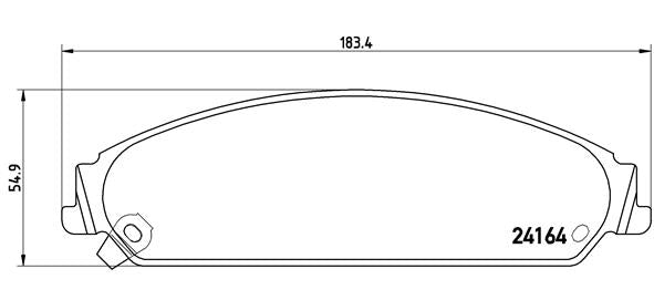 Brembo Brake Pads Front Chrysler 300C ( Set Lh&Rh) (P11017)