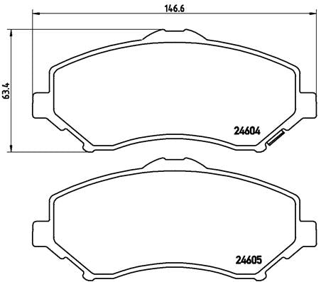 Brembo Brake Pads Front Dodge Journey ( Set Lh&Rh) (P11022)