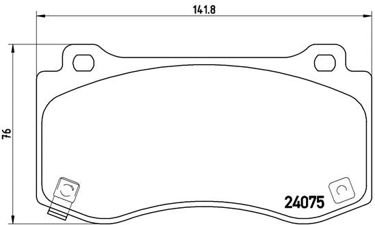 Brembo Brake Pads Front Chrysler 300C /Jeep ( Set Lh&Rh) (P11023)