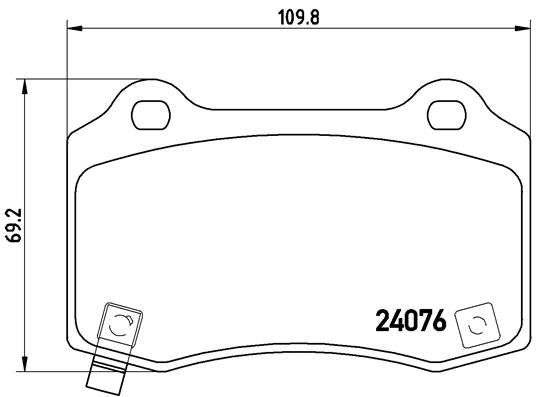 Brembo Brake Pads Rear Chrysler 300C /Jeep ( Set Lh&Rh) (P11024)