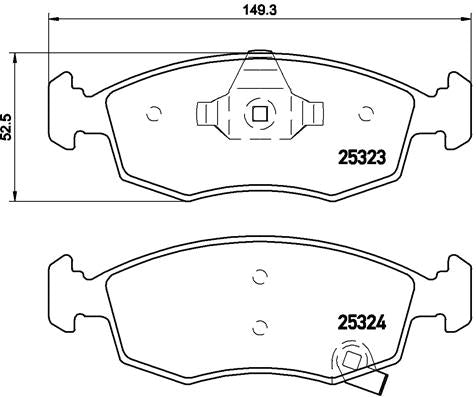 Brembo Brake Pads Front Fiat Panda ( Set Lh&Rh) (P11031)