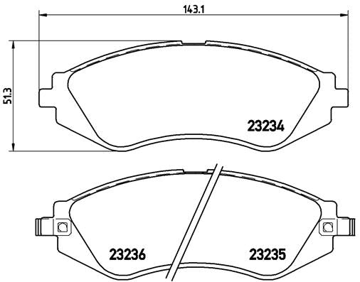 Brembo Brake Pads Front Daewoo Nubira ( Set Lh&Rh) (P15002)