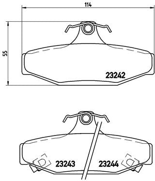 Brembo Brake Pads Rear Ssyong Musso /Korando ( Set Lh&Rh) (P15004)