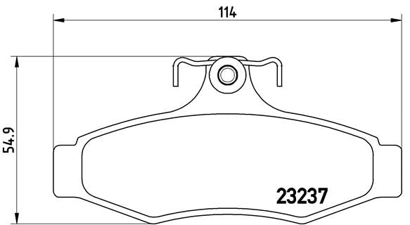 Brembo Brake Pads Rear Chevrolet Optra ( Set Lh&Rh) (P15005)