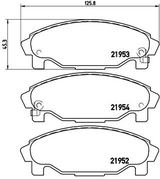 Brembo Brake Pads Front Daihatsu Grandmove ( Set Lh&Rh) (P16007)