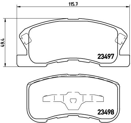 Brembo Brake Pads Front Daih Sirion/ Couro ( Set Lh&Rh) (P16008)