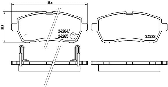 Brembo Brake Pads Front Ford Fiesta/Mazda2 ( Set Lh&Rh) (P16013)