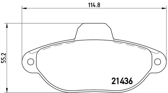 Brembo Brake Pads Front Fiat 500 ( Set Lh&Rh) (P23060)