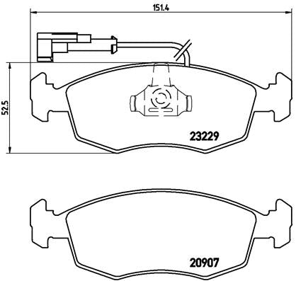 Brembo Brake Pads Front Fiat Palio ( Set Lh&Rh) (P23063)