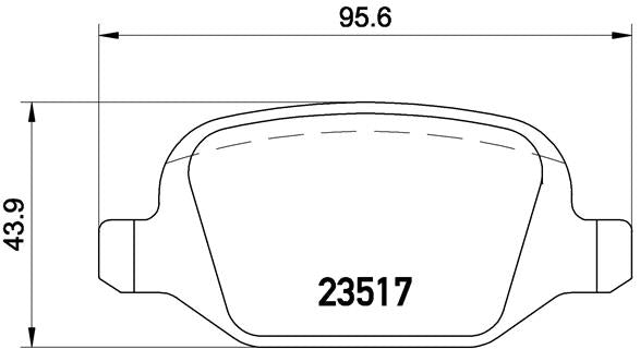 Brembo Brake Pads Rear Alfa 147 ( Set Lh&Rh) (P23065)