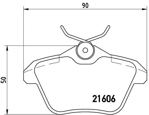 I-Brembo Brake Pads Rear Alfa 156/166 /Lan ( Set Lh&amp;Rh) (P23067)