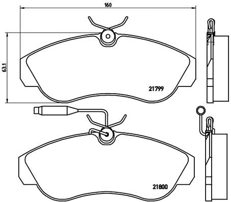 Brembo Brake Pads Front Peugeot Boxer 350 ( Set Lh&Rh) (P23069)