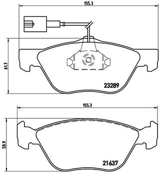 Brembo Brake Pads Front Alfa 145/46/4 ( Set Lh&Rh) (P23077)