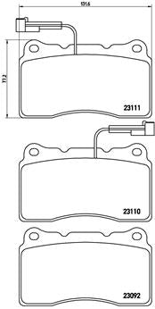 Brembo Brake Pads Front Volvo S60/V70 ( Set Lh&Rh) (P23078)